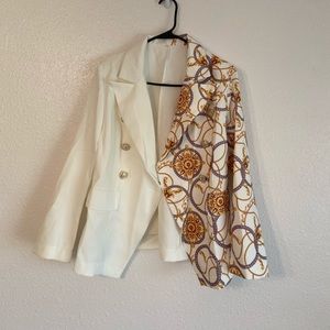 GOLD CHAIN PRINTED BLAZER